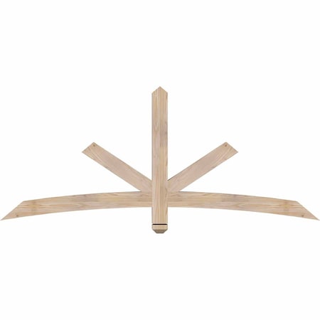 Ekena Millwork Alberta Smooth Timber Gable Bracket, Douglas Fir, 72"W x 30"H x 3 1/2"D x 3 1/2"F, 10/12 Pitch GBW072X30X0404ALB00SDF